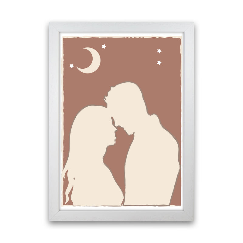Autumn Lovers abstract Art Print by Pixy Paper White Grain