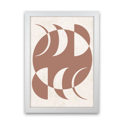 Autumn Moon Phases abstract Art Print by Pixy Paper White Grain