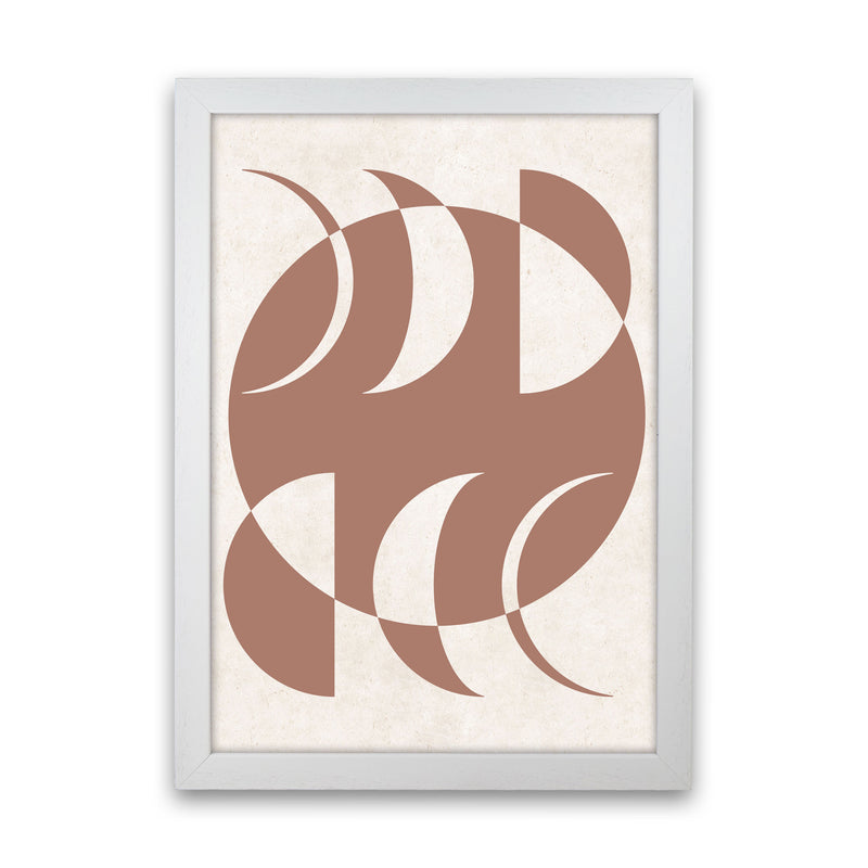 Autumn Moon Phases abstract Art Print by Pixy Paper White Grain