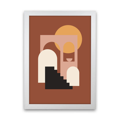 Autumn Sienna abstract Art Print by Pixy Paper White Grain