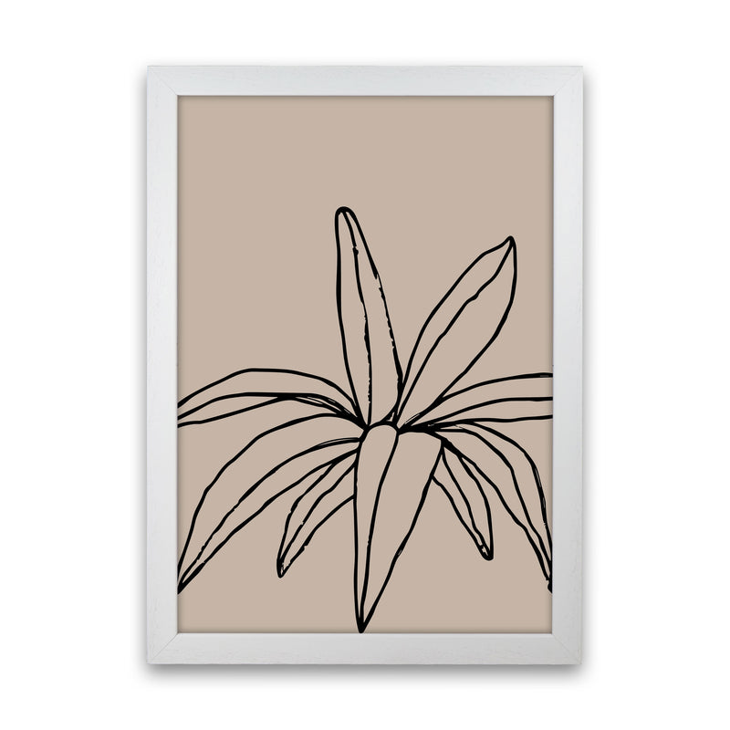 Autumn Leaf abstract Art Print by Pixy Paper White Grain