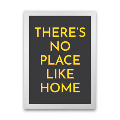 There's No Place Like Home Neon Art Print by Pixy Paper White Grain