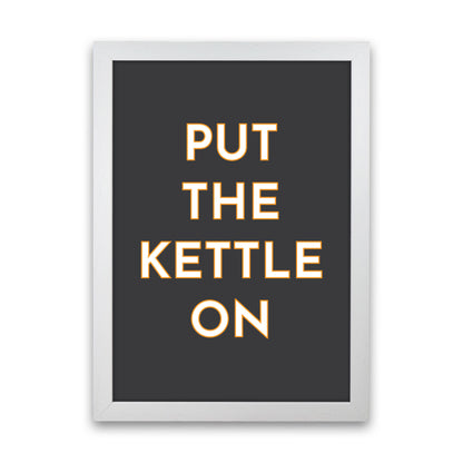 Put The Kettle On Art Print by Pixy Paper White Grain