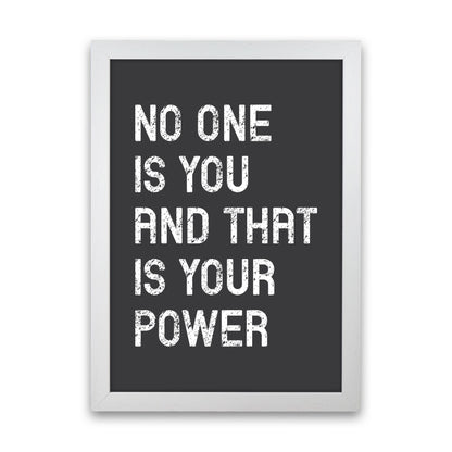 No One Is You Art Print by Pixy Paper White Grain