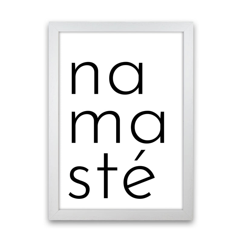 Namaste Art Print by Pixy Paper White Grain