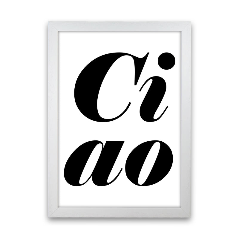 Ciao Art Print by Pixy Paper White Grain