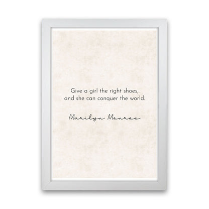 Right Shoes - Marilyn Monroe Art Print by Pixy Paper White Grain