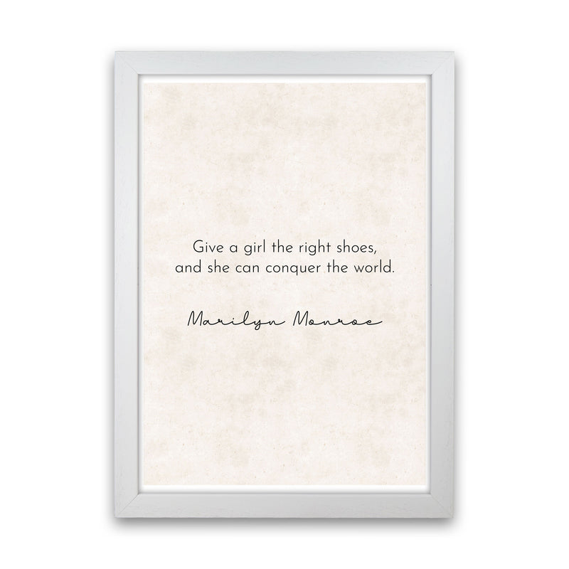 Right Shoes - Marilyn Monroe Art Print by Pixy Paper White Grain
