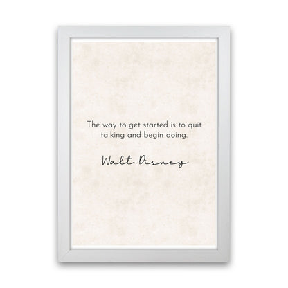 Quit Talking - Walt Disney Art Print by Pixy Paper White Grain