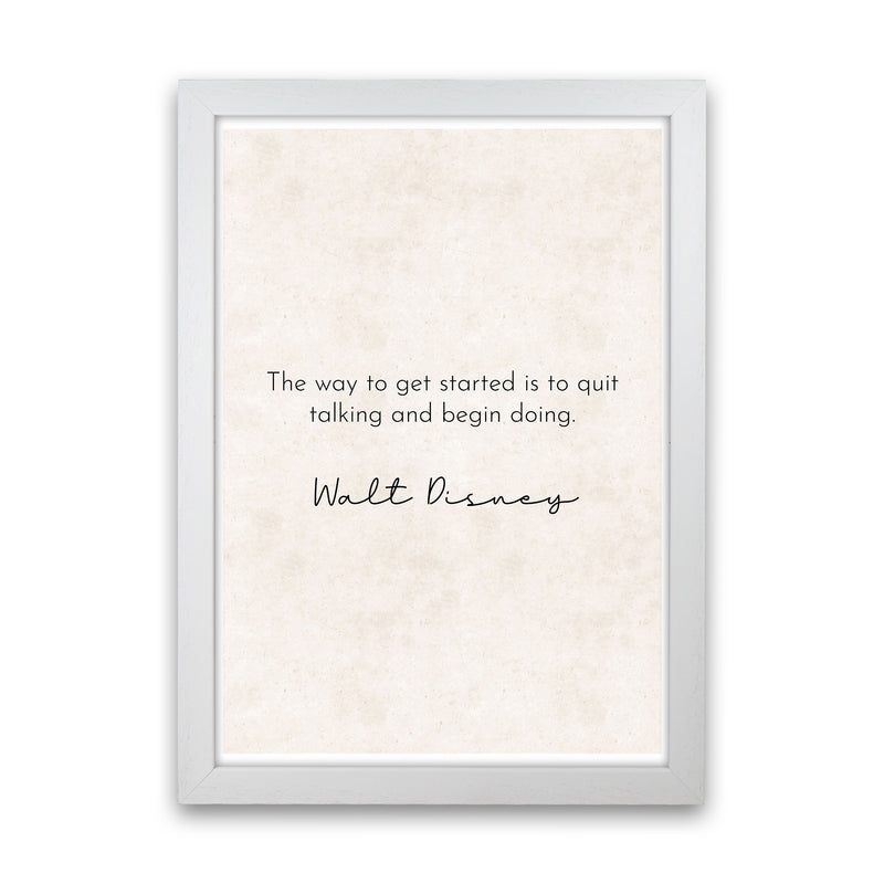 Quit Talking - Walt Disney Art Print by Pixy Paper White Grain