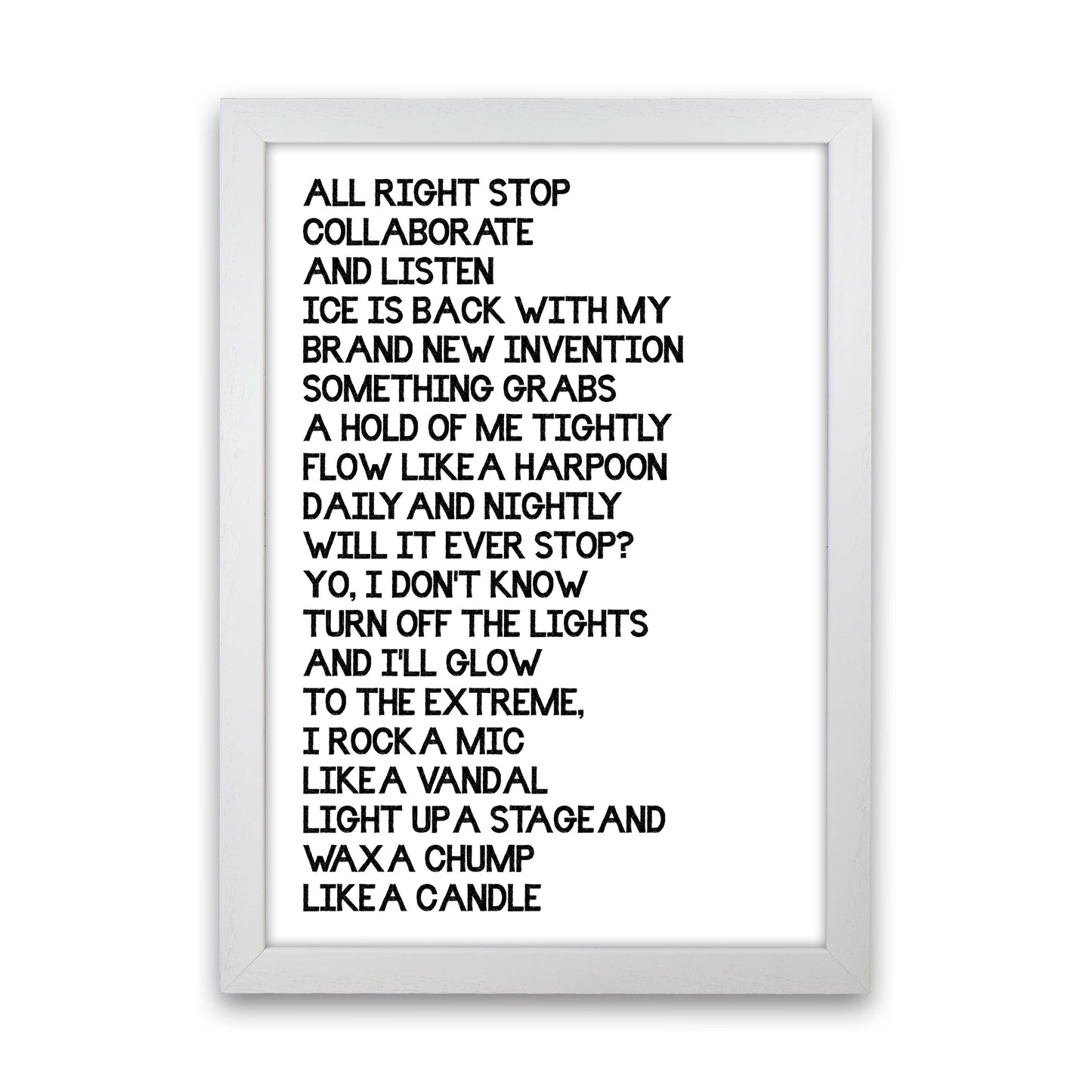Ice Ice Baby Art Print by Pixy Paper White Grain