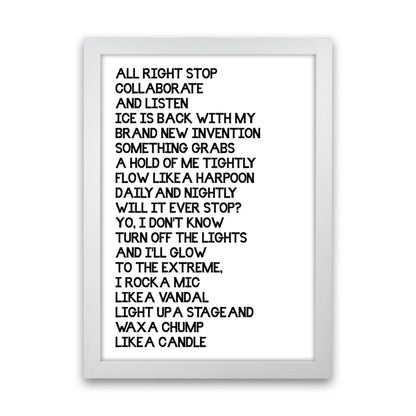 Ice Ice Baby Art Print by Pixy Paper White Grain