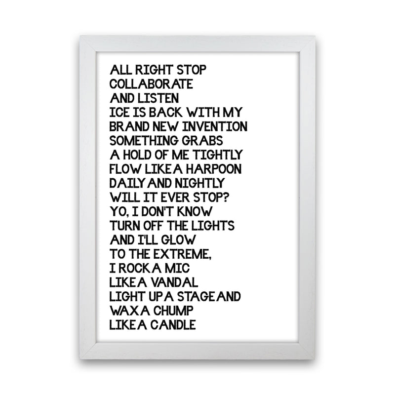 Ice Ice Baby Art Print by Pixy Paper White Grain