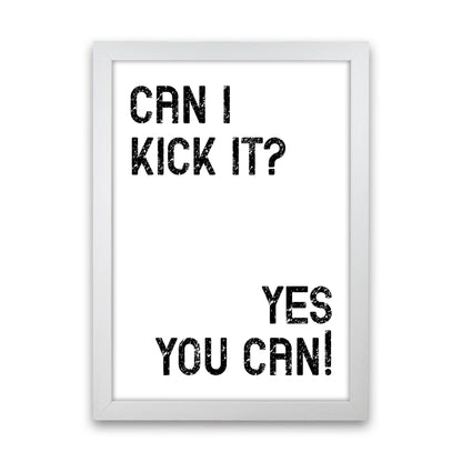 Can I Kick It Art Print by Pixy Paper White Grain
