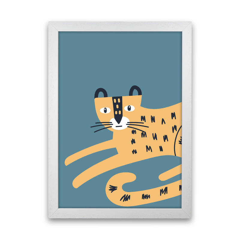 Wild animal Neutral kids Art Print by Pixy Paper White Grain