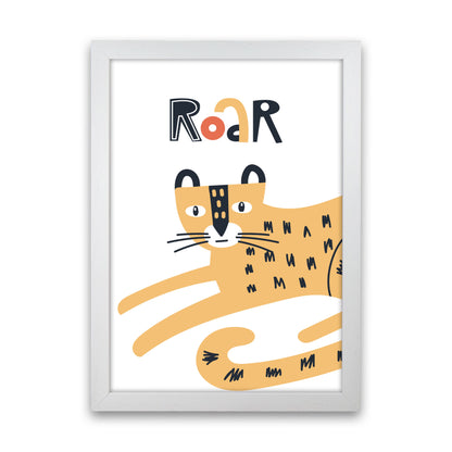 Roar leopard Art Print by Pixy Paper White Grain