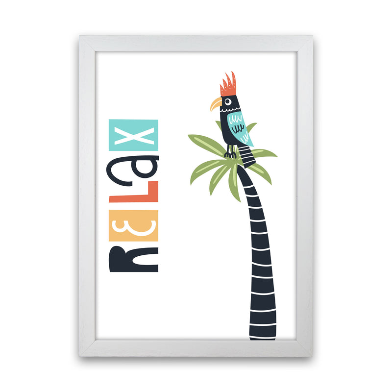 Relax bird Art Print by Pixy Paper White Grain