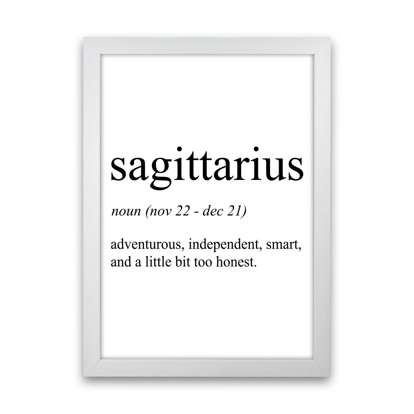 Sagittarius Definition Art Print by Pixy Paper White Grain