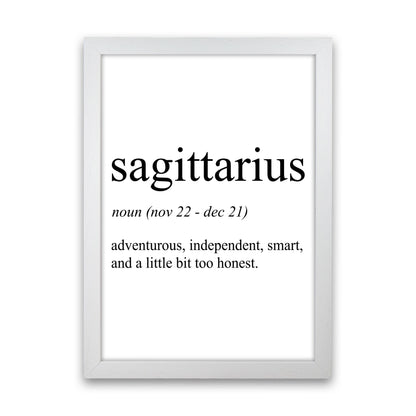 Sagittarius Definition Art Print by Pixy Paper White Grain