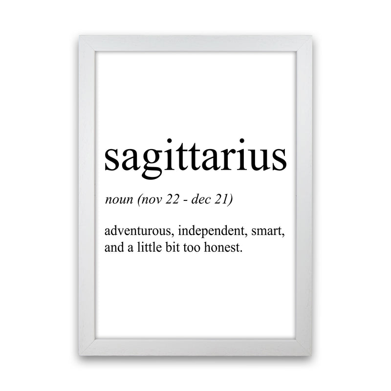 Sagittarius Definition Art Print by Pixy Paper White Grain