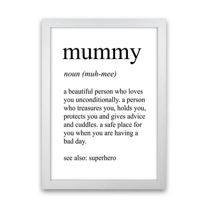 Mummy Definition Art Print by Pixy Paper White Grain