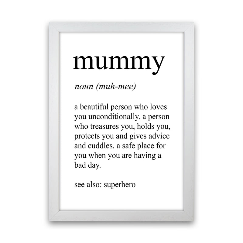 Mummy Definition Art Print by Pixy Paper White Grain