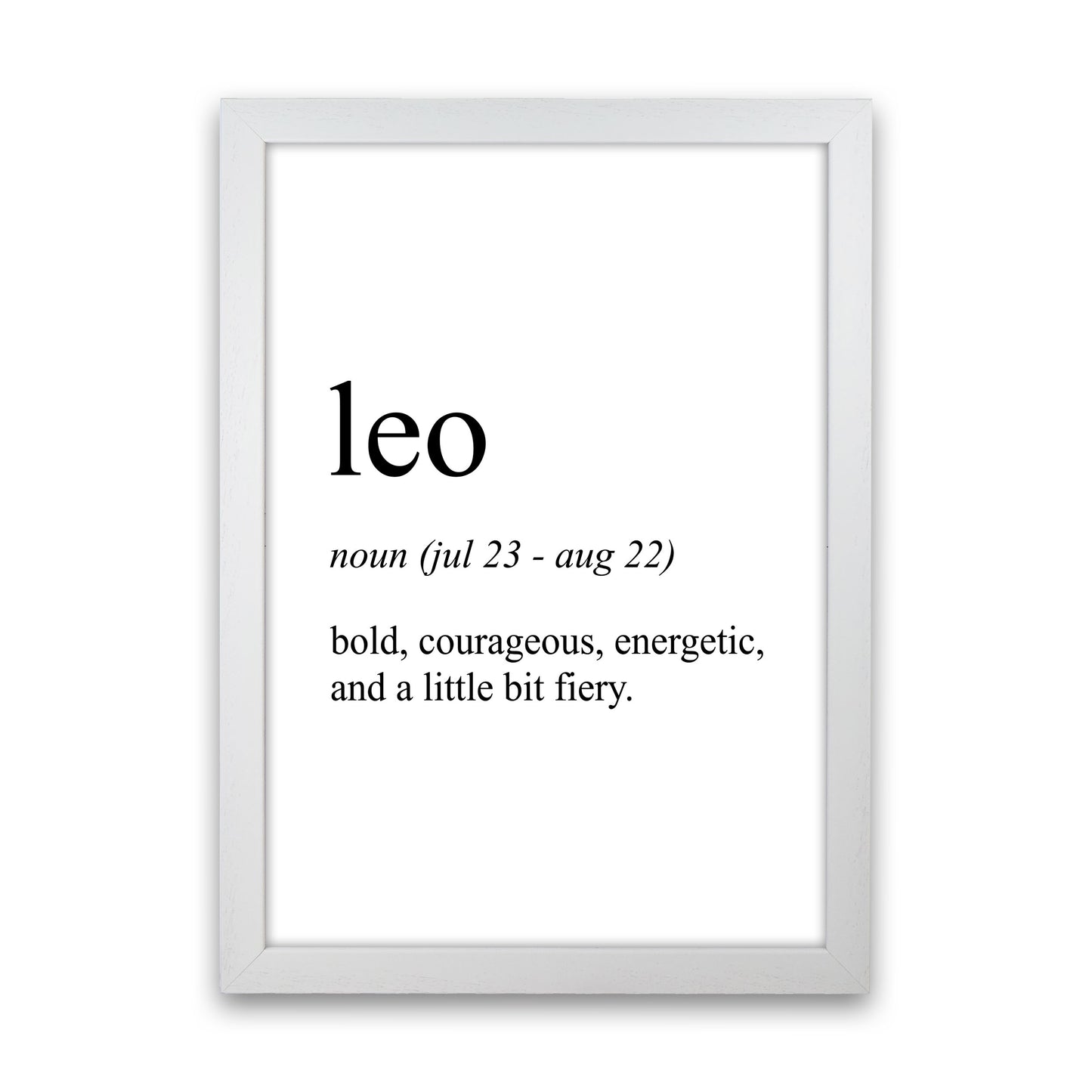 Leo Definition Art Print by Pixy Paper White Grain