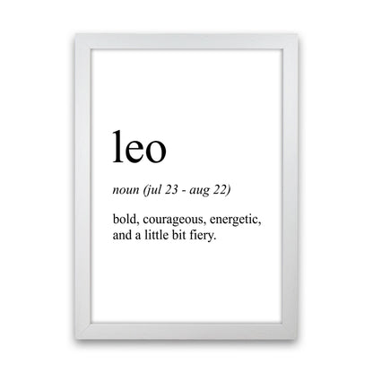 Leo Definition Art Print by Pixy Paper White Grain