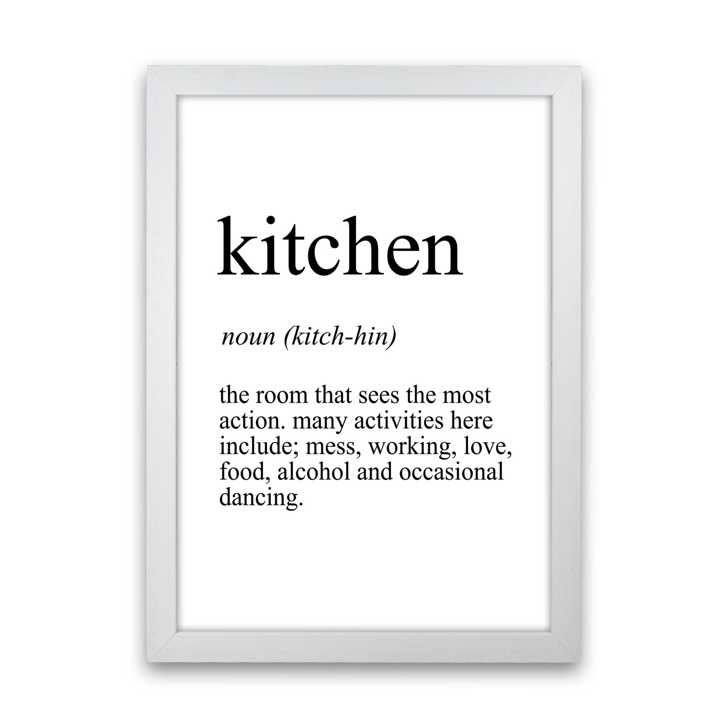 Kitchen Definition Art Print by Pixy Paper White Grain