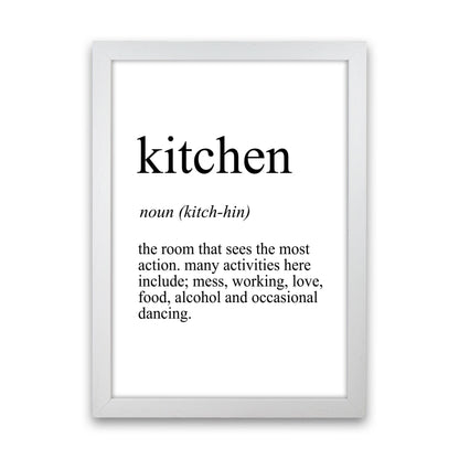 Kitchen Definition Art Print by Pixy Paper White Grain