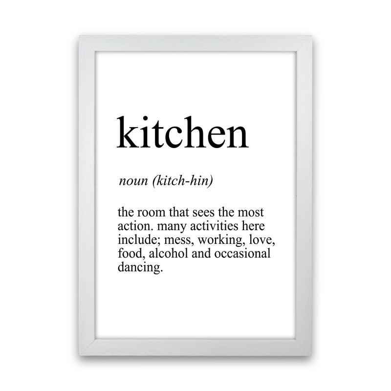 Kitchen Definition Art Print by Pixy Paper White Grain