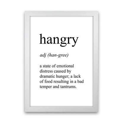 Hangry Definition Art Print by Pixy Paper White Grain
