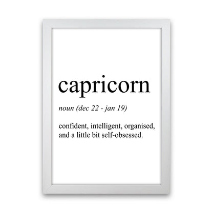 Capricorn Definition Art Print by Pixy Paper White Grain