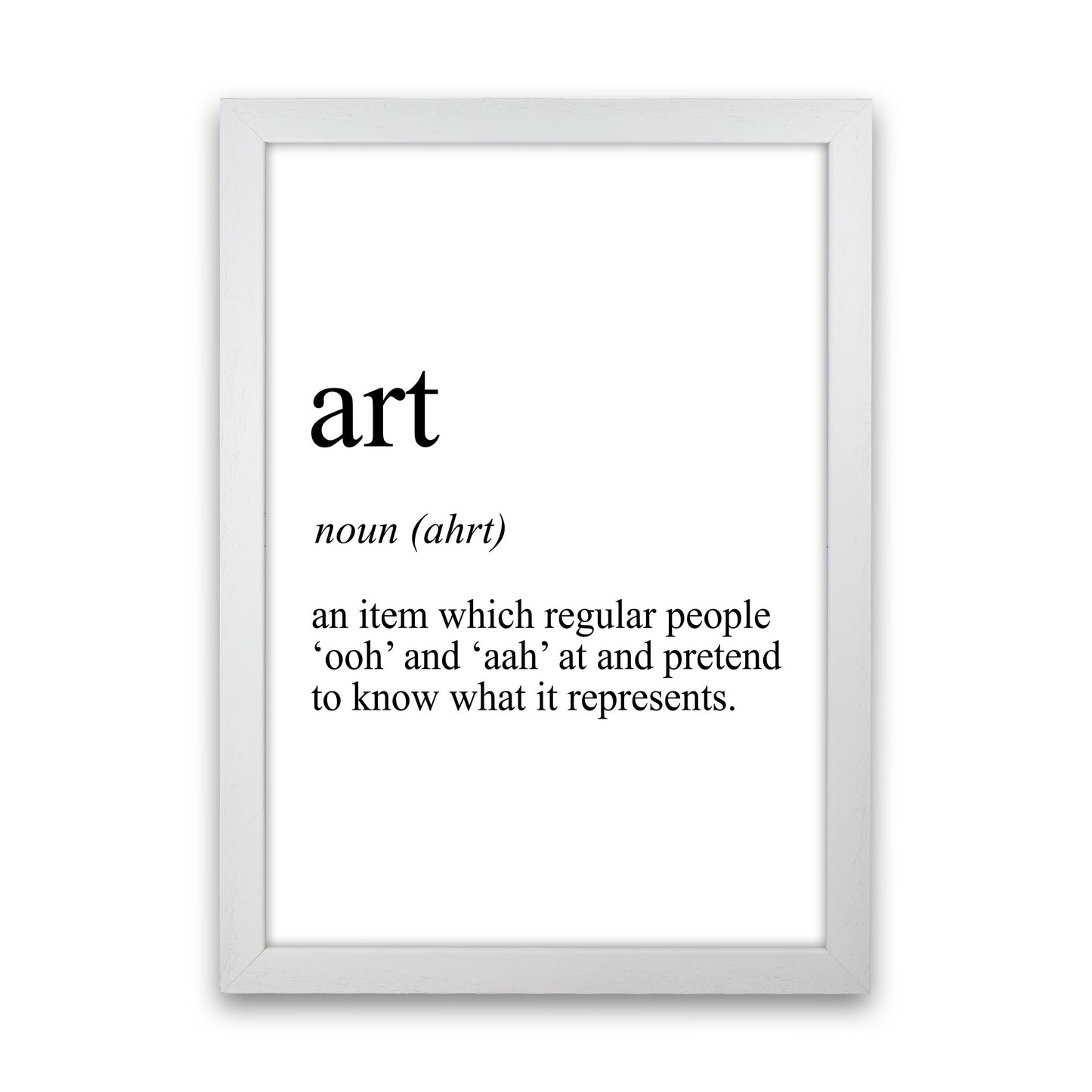 Art Definition Art Print by Pixy Paper White Grain