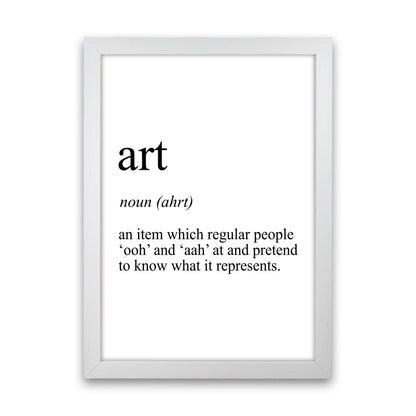 Art Definition Art Print by Pixy Paper White Grain