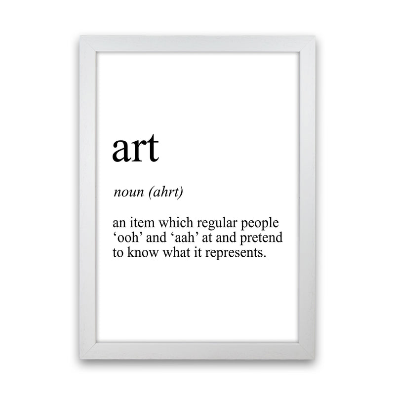 Art Definition Art Print by Pixy Paper White Grain