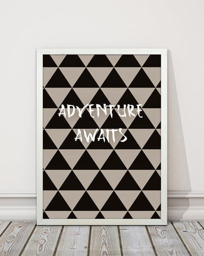 Adventure Quote Art Print by Proper Job Studio