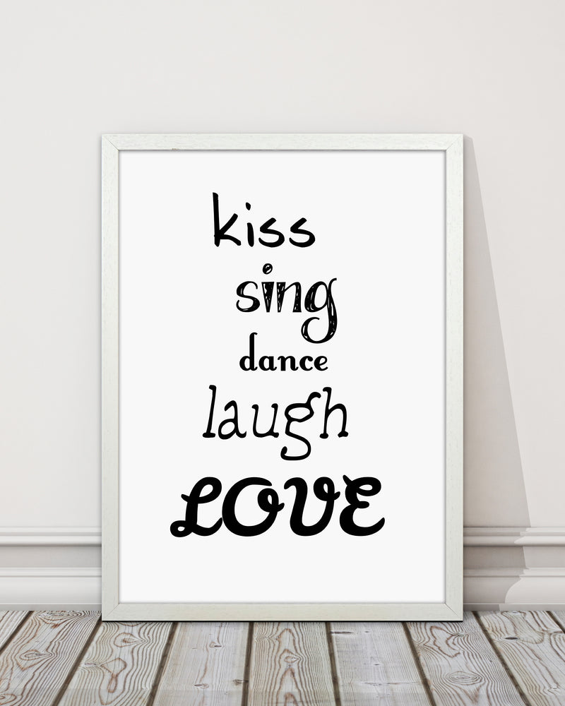 Kiss Quote Art Print by Proper Job Studio