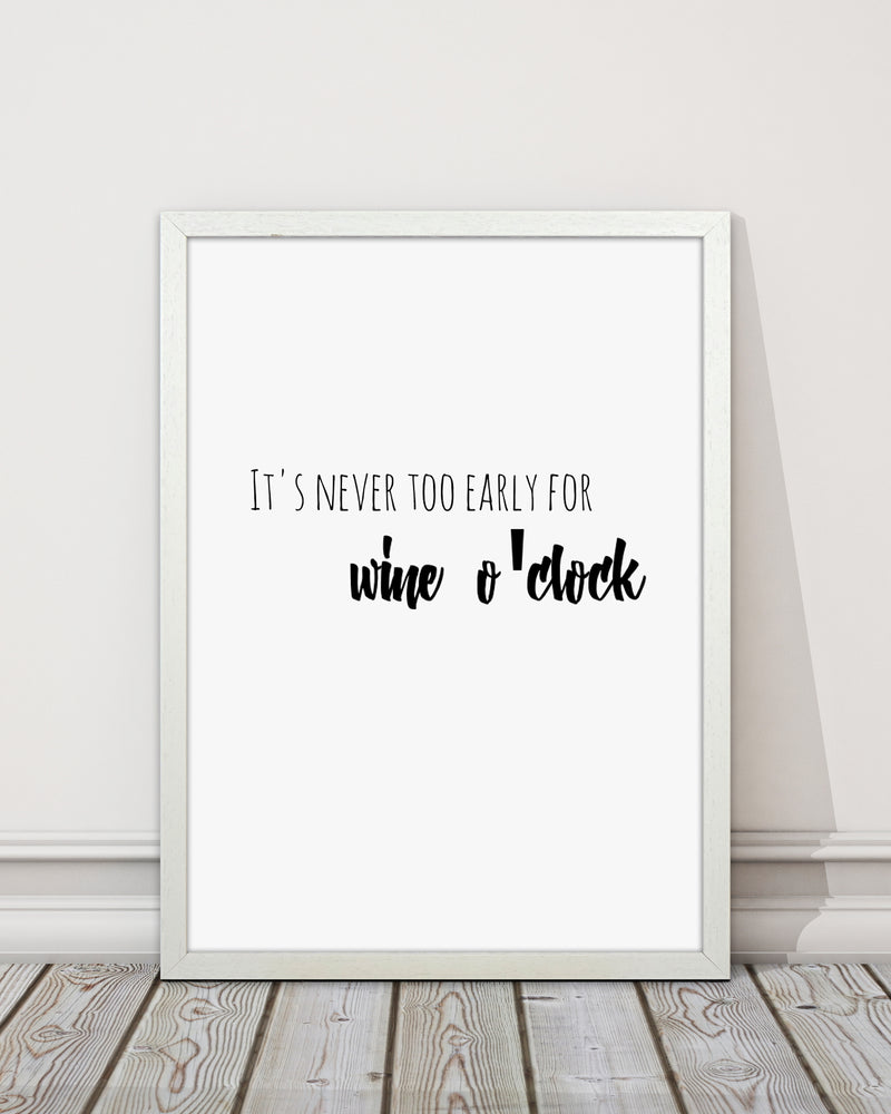 Wine o'clock Quote Art Print by Proper Job Studio