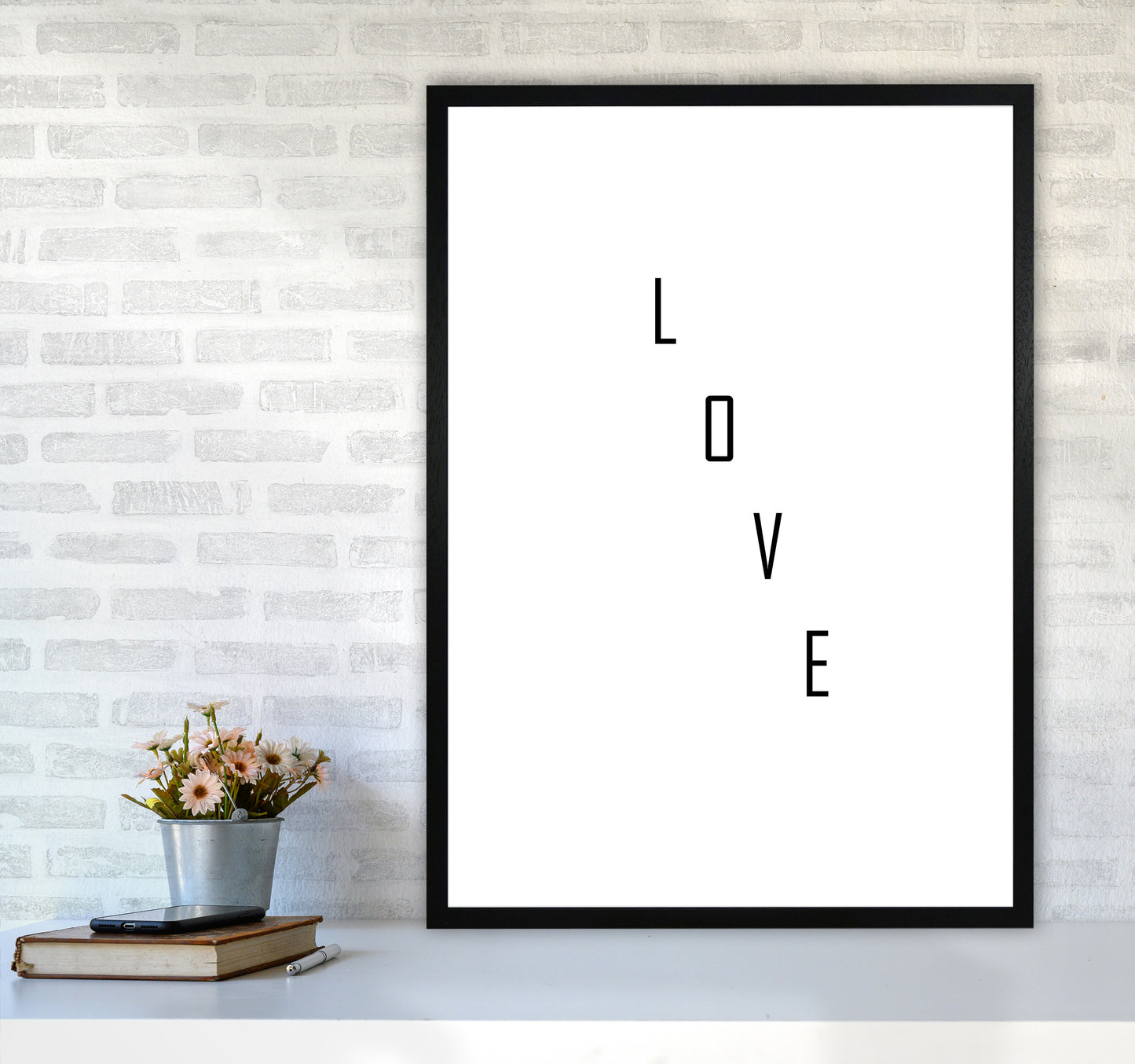 Love Quote Art Print by Proper Job Studio A1 White Frame