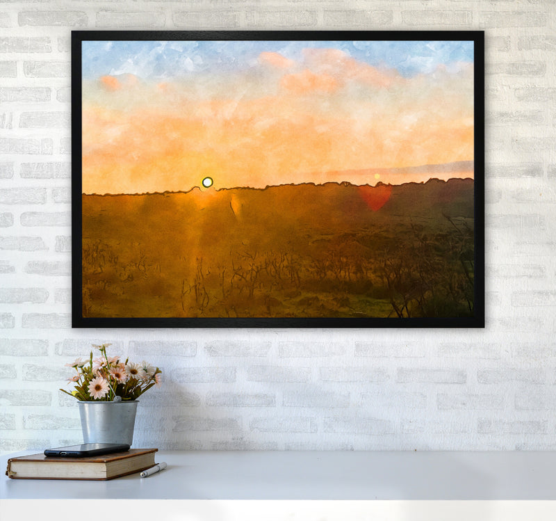 Sunset over Dartmoor A1 White Frame