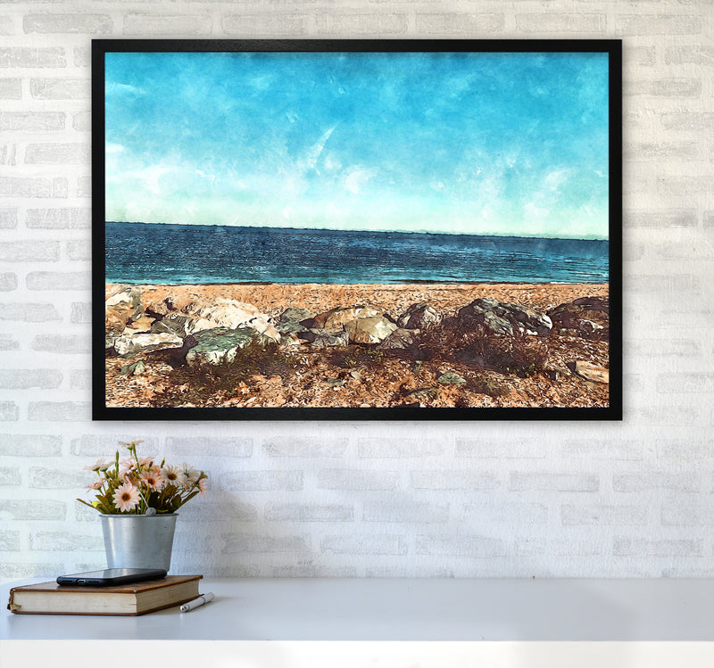 A day at the beach 2 A1 White Frame