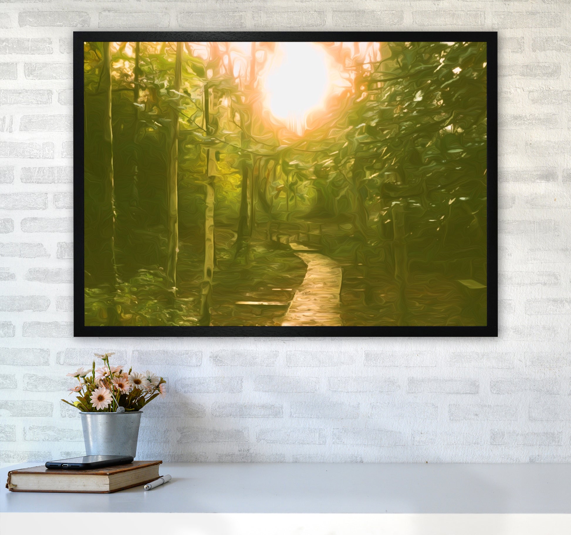 Autumn wood A1 White Frame