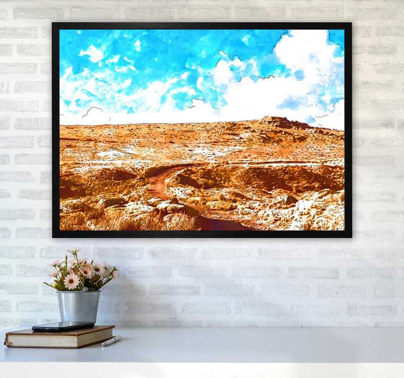 Dartmoor Tor Art Print by Proper Job Studio A1 White Frame