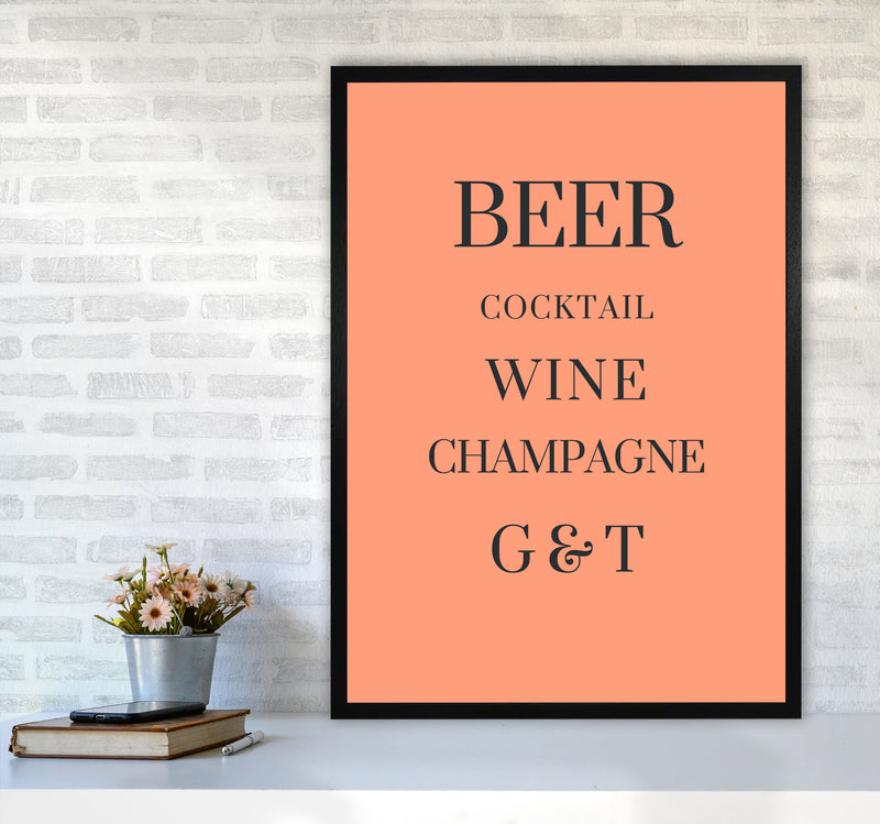 Drinks Art Print by Proper Job Studio A1 White Frame