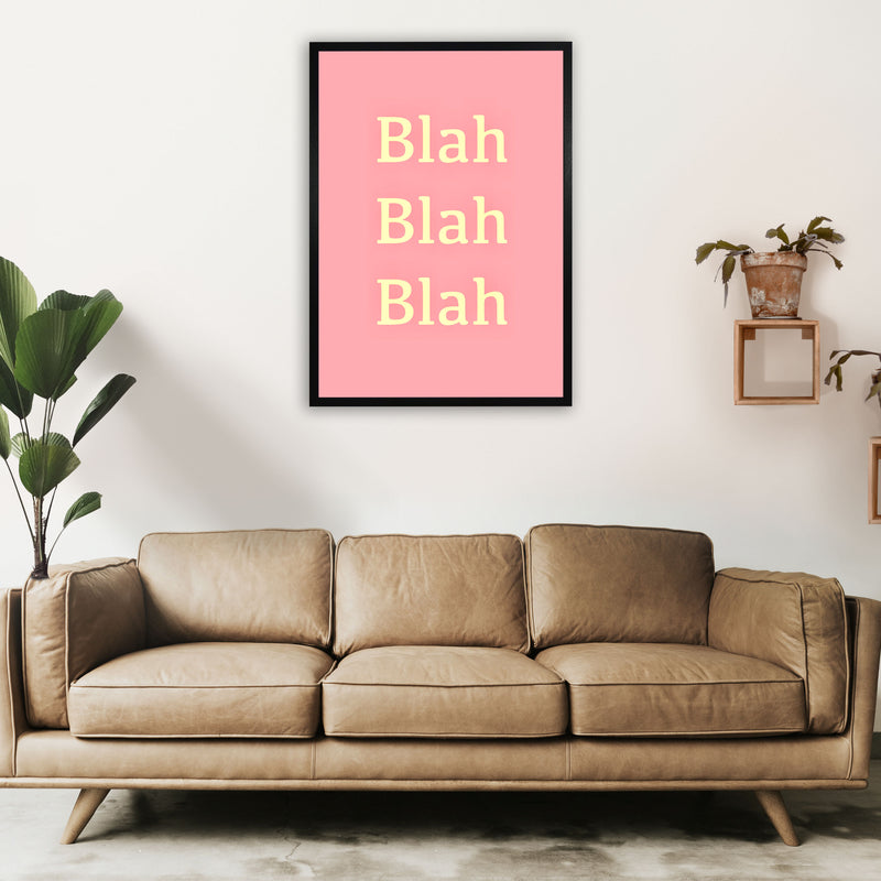 Blah Blah Blah Art Print by Proper Job Studio A1 White Frame