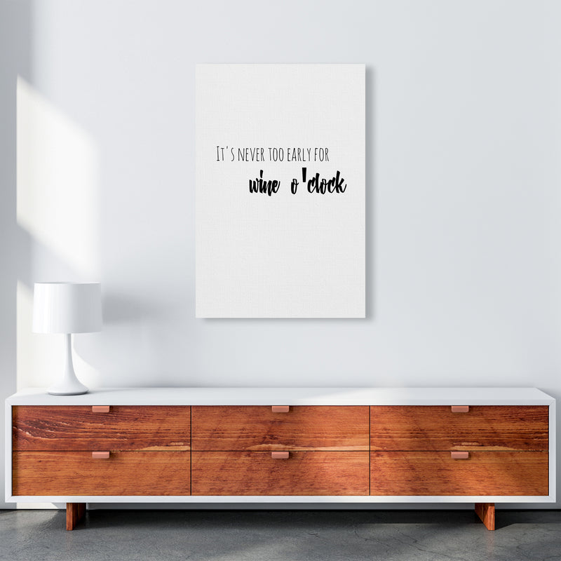 Wine o'clock Quote Art Print by Proper Job Studio A1 Canvas