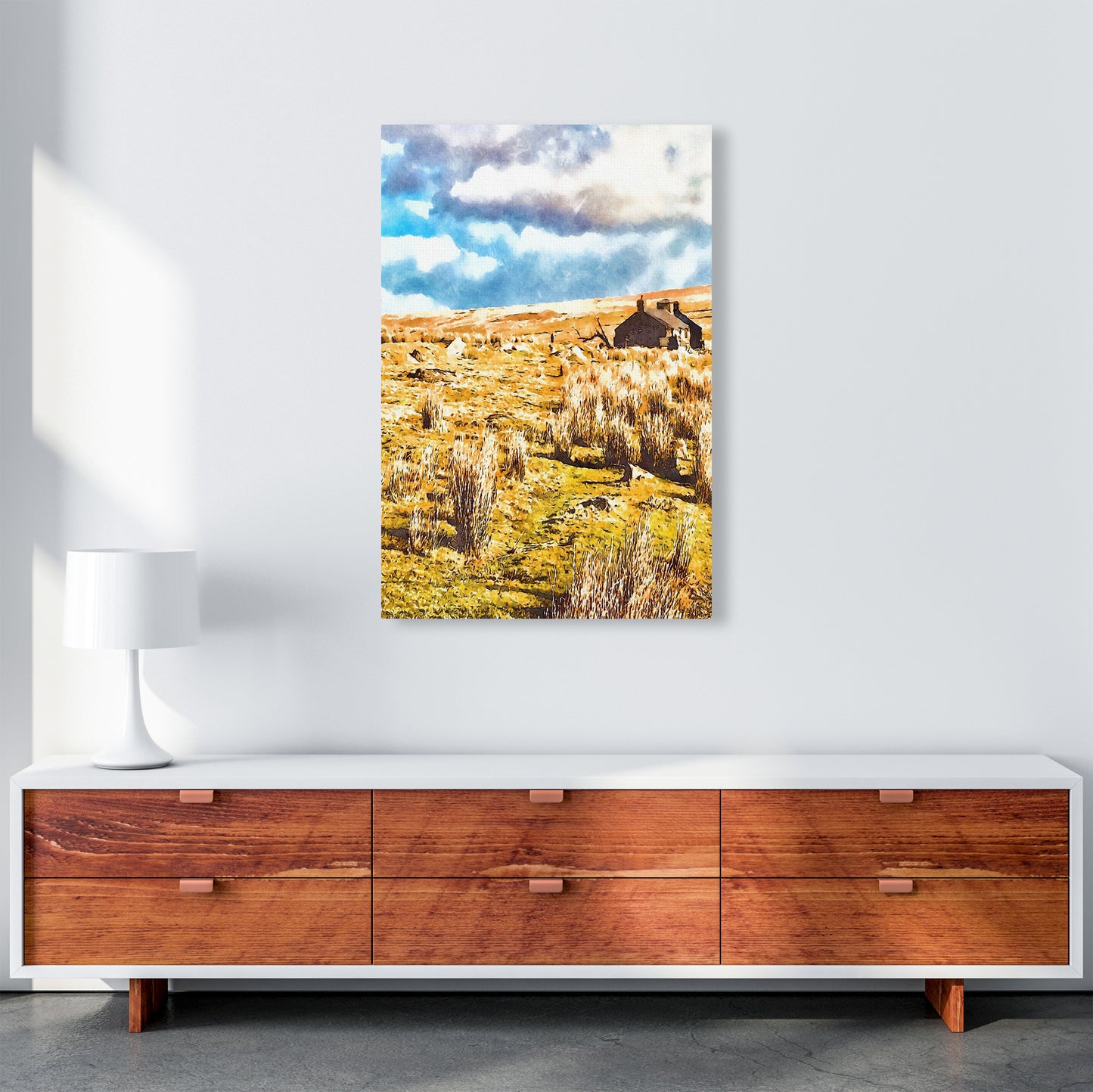 House on Dartmoor 2 Art Print by Proper Job Studio A1 Canvas