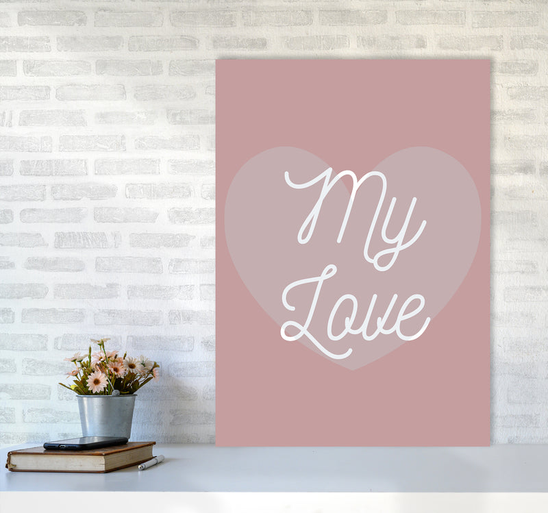 My love Quote Art Print by Proper Job Studio A1 Black Frame