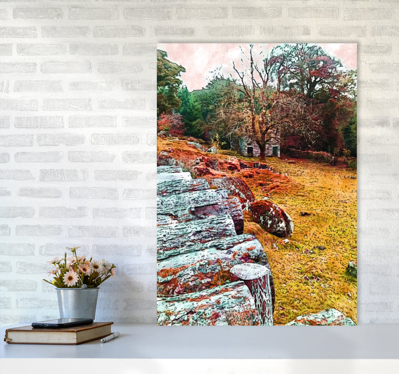 House on Dartmoor Art Print by Proper Job Studio A1 Black Frame